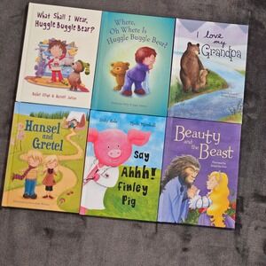 Childrens Story Books Set‎ of 6 Hardcover Bedtime Stories Hansel Gretel